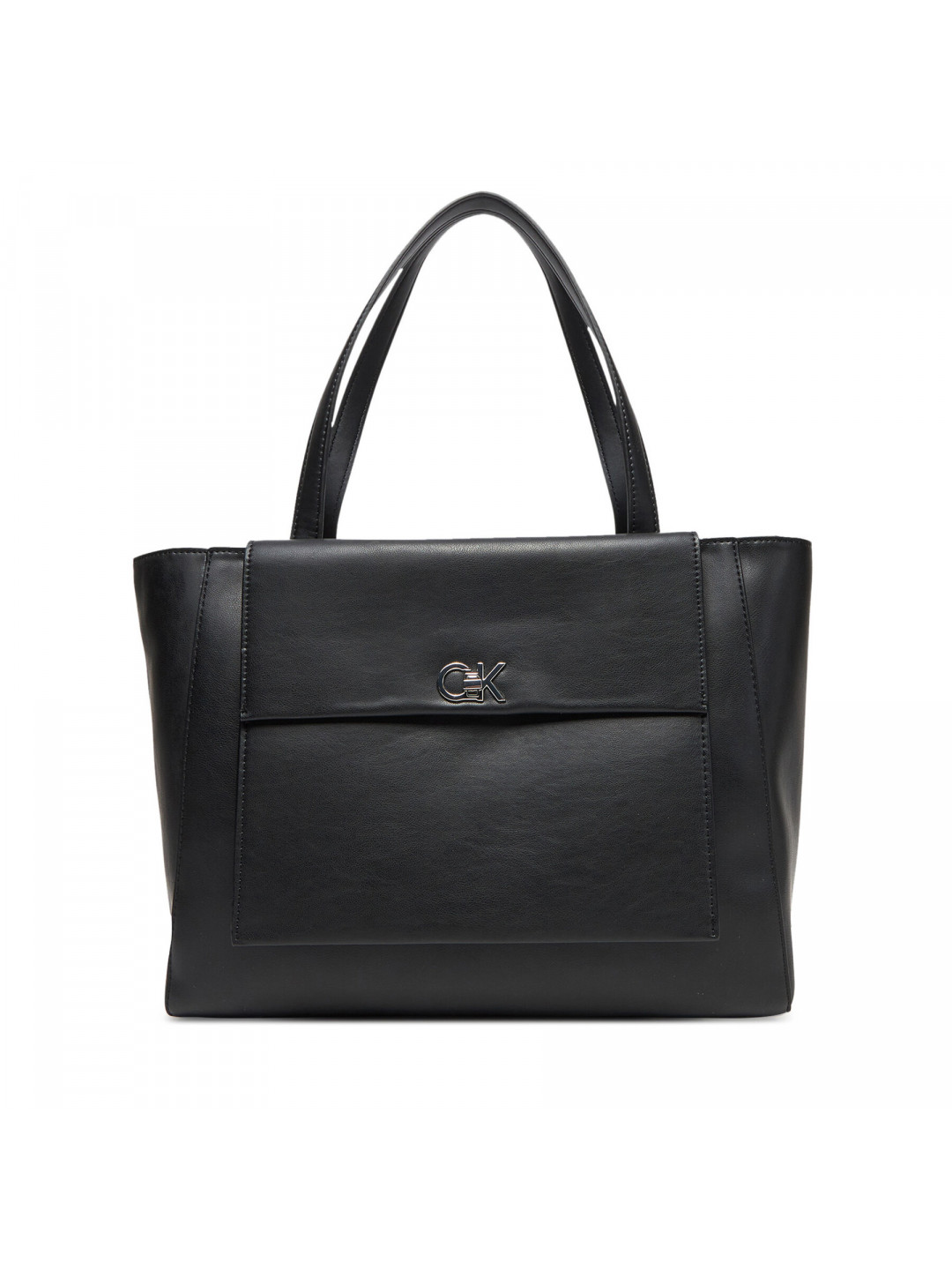 Kabelka Calvin Klein Ck Re-Lock Medium Shopper LV04F3223G Černá